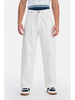 Snitch - Off-White Denim Loose Casual Jeans For Men