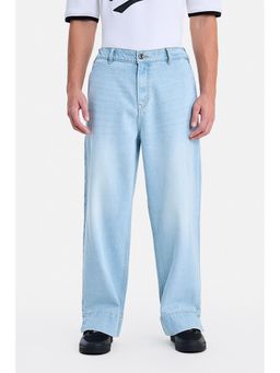 Snitch - Light Blue Denim Straight Casual Jeans For Men