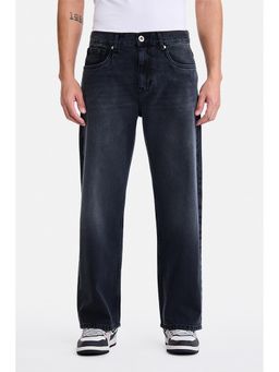 Snitch - Charcoal Grey Washed Loose Casual Jeans For Men