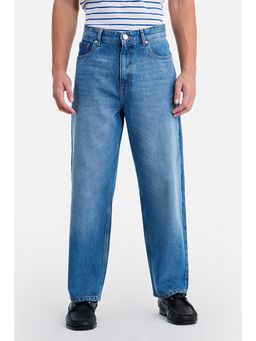 Snitch - Blue Washed Loose Casual Jeans For Men