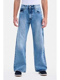 Snitch - Light Blue Washed Straight Casual Jeans For Men