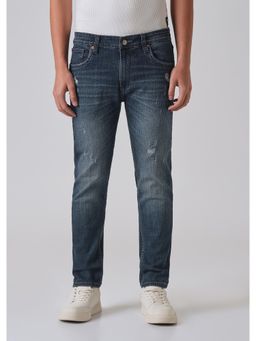 Banana Club - Blue Mid Fade Slim Fit Denim