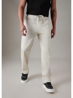 Banana Club - Cream Cotton Drawstring Pant