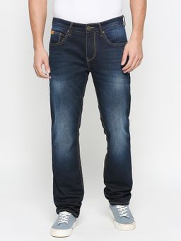 Being Human - Navy Blue Slim Straight Fit Denims For Men