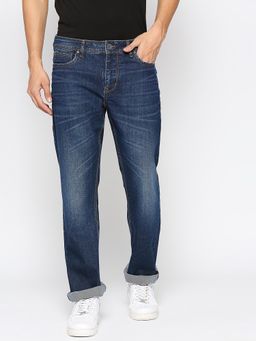 Being Human - Navy Blue Slim Straight Fit Denims For Men