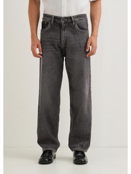 Banana Club - Ash Grey Splatter Straight Fit Denim