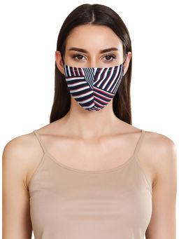 Kazo - Blue Geo Print Face Mask