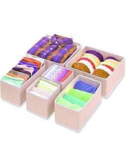 House of Quirk - Pastel Pink Foldable Closet Drawer Organizers (Set Of 6)