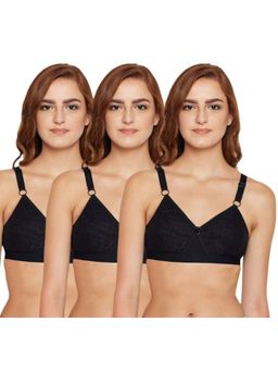 Bodycare - Pack of 3 B-C-D Cup Bra In Black Colour