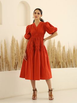 Ashico - Savannah Dress - Rust