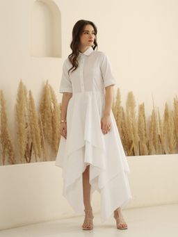 Ashico - Cabana Dress - White