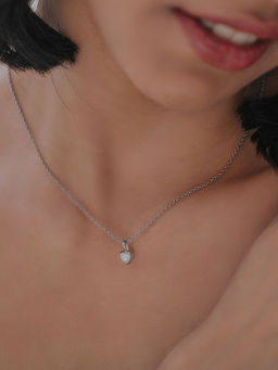 Shaya by CaratLane - Adore You Solitaire Heart Pendant Necklace In 925 Silver