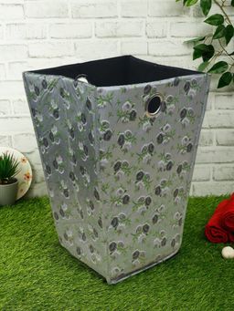 BIANCA - Waterproof Folding Laundry Basket 1pc Floral Silver Grey