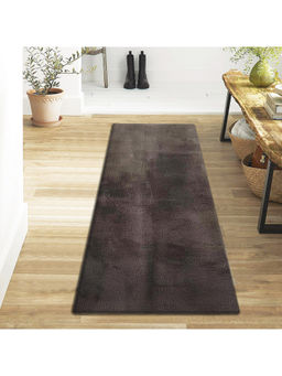 OBSESSIONS - Machine Made Anti-Static Solid Bedside Runner, Grey