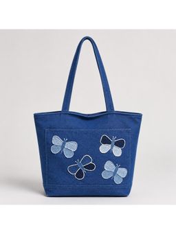 THE PURANI JEANS - Denim Butterfly Tote Bag