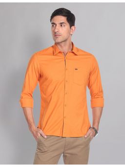 AD By Arvind - Slim Fit Soladel Uv Stretch Oxford Casual Shirt