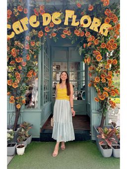 NEORA BY NEHAL CHOPRA - Yellow Midi Dress