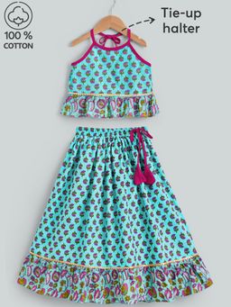 Hopscotch - Groove and Flow Cotton Lehenga and Blouse