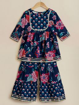 Hopscotch - Tulip Trail Cotton Kurti and Sharara