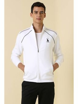 Allen Solly - Men White Full Sleeves Casual Sweatshirt