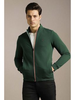 Louis Philippe - Men Casual Green Solid Jacket