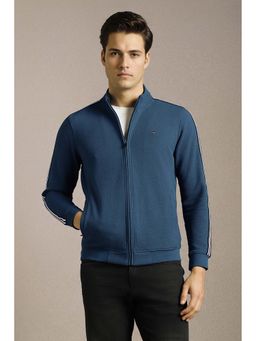 Louis Philippe - Men Casual Teal Textured Jacket