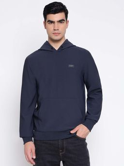 Guess - Tech Stretch Smart Navy Blue Solid Hoodie