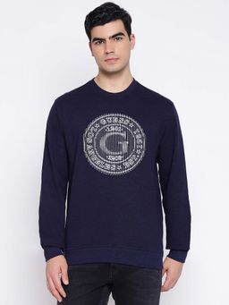 Guess - Organic Cotton French Terry Typography Regular Fit Sweatshirt