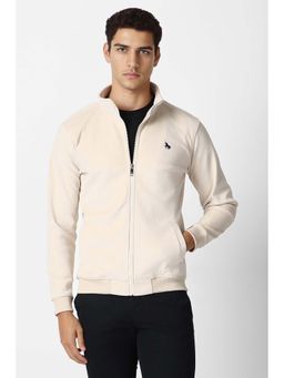 Van Heusen - Men Beige Textured Sweatshirt