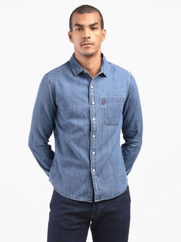 Levi's - Men Blue Slim Fit Casual Denim Shirt