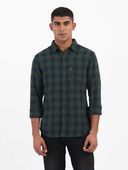 Levi's - Men Green Blue Slim Fit Casual Shirt