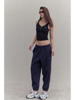 Bonkers Corner - Navy Blue Cuffed Women Joggers