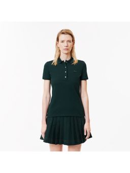 Lacoste - Dark Green L.12.D Slim Fit Stretch Mini Pique Polo T-Shirt