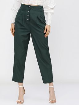 TOKYO TALKIES - Women Green Regular Fit Pant