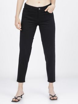 TOKYO TALKIES - Women Black Tapered Fit Pant