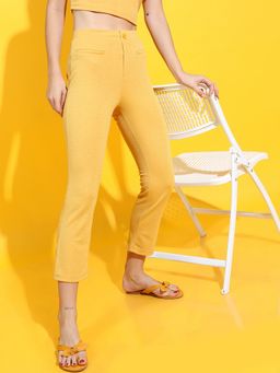 TOKYO TALKIES - Women Mustard Slim Fit Pant