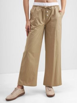 TOKYO TALKIES - Women Khaki Woven Pant