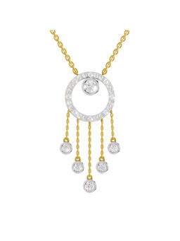 SPARQ - Lab Grown Diamond 1.49Ct 925 Sterling Silver Gold Plated Dangle Accents Necklace