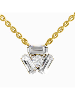 SPARQ - Lab Grown Diamond 0.44Ct 925 Sterling Silver Gold Plated Geometric Baguette Necklace