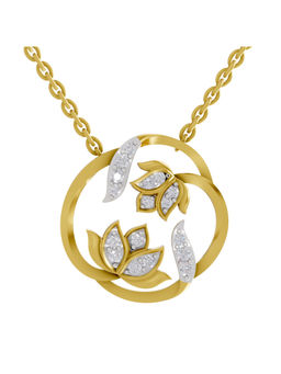 SPARQ - Lab Grown Diamond 0.23Ct 925 Sterling Silver Gold Plated Lotus Flower Cluster Necklace