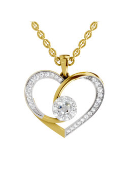 SPARQ - Lab Grown Diamond 0.45Ct 925 Sterling Silver Gold Plated Intersecting Heart Pendant