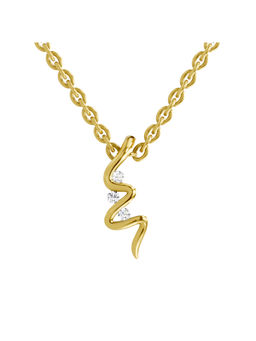 SPARQ - Lab Grown Diamond 0.04Ct 925 Sterling Silver Gold Plated Serpentine Pendant