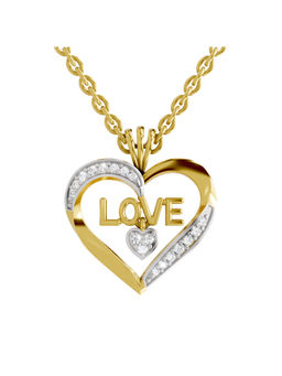 SPARQ - Lab Grown Diamond 0.11Ct 925 Sterling Silver Gold Plated Love Heart Pendant