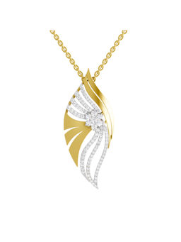 SPARQ - Lab Grown Diamond 0.85Ct 925 Sterling Silver Gold Plated Feathered Cluster Pendant