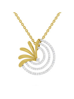SPARQ - Lab Grown Diamond 0.66Ct 925 Sterling Silver Gold Plated Spiral Fan Pendant