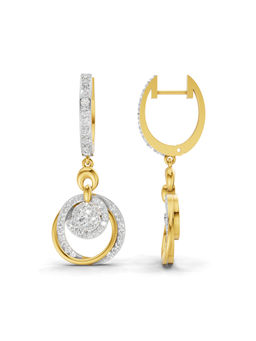 SPARQ - Lab Grown Diamond 1.68Ct 925 Sterling Silver Gold Plated Interlocking Circle Earrings