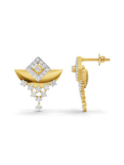 SPARQ - Lab Grown Diamond 1.4Ct 925 Sterling Silver Gold Plated Geometric Earrings