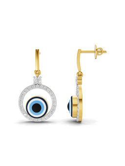 SPARQ - Lab Grown Diamond 0.71Ct 925 Sterling Silver Gold Plated Evil Eye Drop Earrings