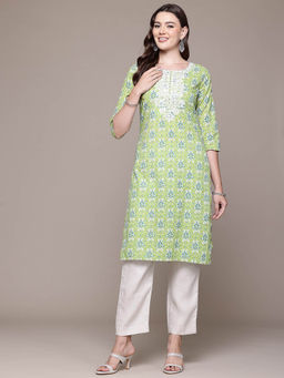 Readiprint - Green Printed Kurta