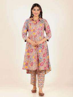 ARAMYA - Multicolor Floral Printed Kurta